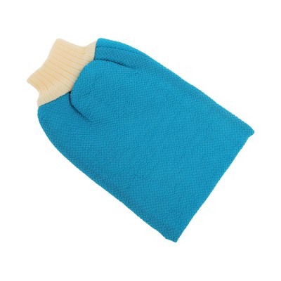 Unique Bargains Double Side Simplicity Shower Gloves for Bathroom 8.66"x5.31" 1 Pc