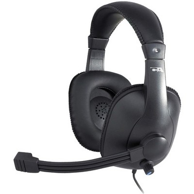 Cyber Acoustics AC-960 Pro Grade w/Mic Headset - Over-the-head - Black