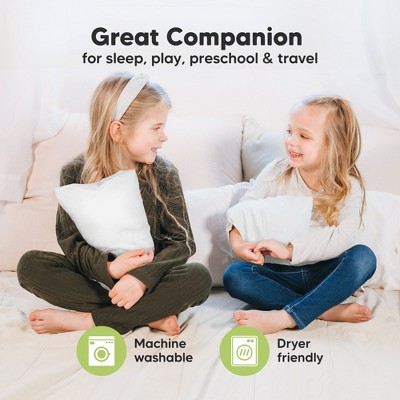 Soft White Mini Toddler Pillow with Pillowcase, 9x13