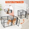 COZONY Dog Crate 48" L x 24" H, Heavy Duty Metal Dog Kennel with Wide Door, Removable Top, Indoor Outdoor Puppy Pet Playpen Cage - Black - 2 of 4