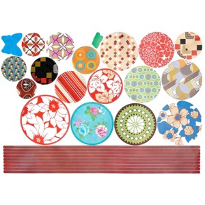 Slickblue Kaleidoscope Vinyl Wall Decals 19.5x27" - Waterproof Large Stickers for Living Room and Bedroom - 1 of 3