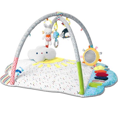 GUND 6056387 Baby Tinkle Crinkle and Friends Arch Activity Gym Sensory Stimulating Soft Plush 8 Piece Set Playmat, Multicolor