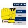 Amber Fight Gear Premium Leather Grappling Gloves – Enhanced Grip, Wrist Support, Breathable Comfort for MMA & Clinch Fighting, Yellow, X-Large - 2 of 4