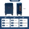 28"/24"/20" Luggage, Lightweight Suitcase with USB Port, Faux Leather Handle, Lockable Spinner Wheels 4Q -ModernLuxe - 2 of 4