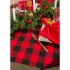 Design Imports  Tango Red/Black Buffalo Check Tablecloth 60X104 - 2 of 4