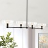 Rennnsan Averra 47" W 4 - Light Bowl Liner Glass Mid-Century Modern Dimmable Kitchen Island Pendant in Black - 4 of 4