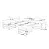 CAVINAS Modern Sectional Sofa with 6 Seats and 1 Ottoman,Convertible Modular Couch with Under-Sofa Storage,Couch for Living Room,2x Corner,Green - 3 of 4