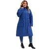 Women's Plus Size Waterproof Drawstring Waist Hooded Zipper Outdoor Long Trench Coats with Pockets - Agnes Orinda - 3 of 4