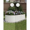 Galvanized Steel Raised Garden Bed, Open-Base Design, Tool-Assembly & Expandable Planter Box for Veggies/Flowers, Rust-Proof, Green/White - 3 of 4