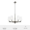 Hunter Fans 26" Nolita Ceiling Light Brushed Nickel 6-Bulb Chandelier - Elevate Your Space with Glamour and Style - 4 of 4