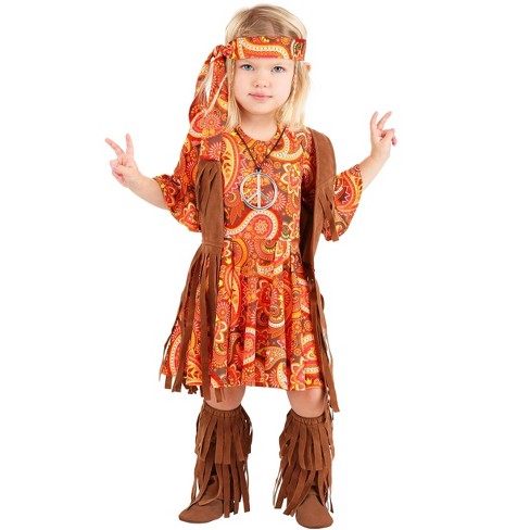 Girl's Peace Out Hippie Costume