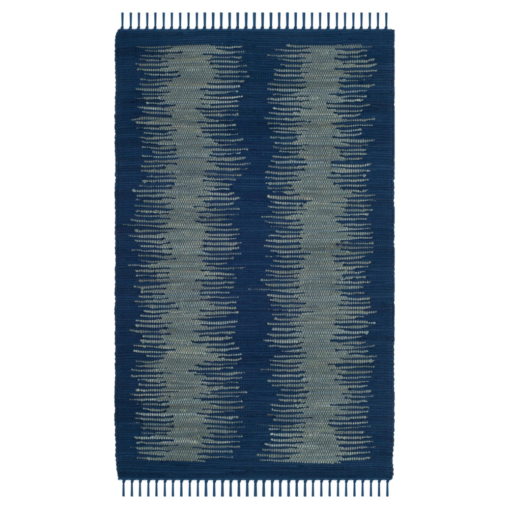 Navy Geometric Flatweave Woven Accent Rug 3'x5' - Safavieh