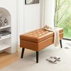VYNXARIA Storage Bench with Storage Bench for Bedroom End of Bed Bench Foot of Bed Bench Entryway Bench Storage Ottoman Bench - 2 of 4