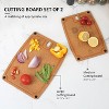 DOMETOUR Set of 2 Cutting Boards for Kitchen Dishwasher Safe, Composite Cutting Board with BPA Free, Reversible with Juice Grooves, Non-porous - 2 of 4