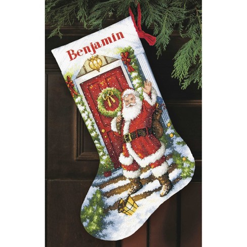 Dimensions needlepoint christmas stocking kits. Santa And Toys Stocking