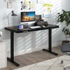 Costway 48" x 24" Whole-Piece Glass Standing Desk w/Drawers Writable Tempered Glass Top Black/White - 2 of 4