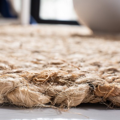 Handwoven Natural Jute 9' Square Area Rug