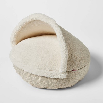 Cuddler or Cave Enclosed Cat and Dog Bed - Boots &#38; Barkley&#8482; - Cream - S