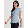 RBX Active Women's V-Neck Athletic Tee Quick Drying Buttery Soft Short Sleeve Running T-Shirt - 3 of 4