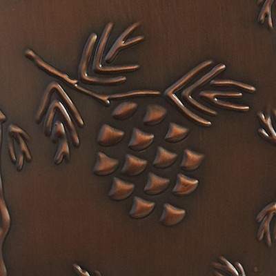 Rustic Aged Copper Pinecone Metal Canister Set