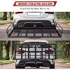 Hitch Mount Cargo Carrier Basket,60"x24"x14" 500 Lb Capacity Includes Net and Straps fits 2-Inch Receiver Ideal for Cars and SUVs - 3 of 4