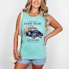 Simply Sage Market Farm Fresh Flowers Truck Garment Dyed Tank - 2 of 4