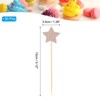 Unique Bargains Non-Edible Star Paper Bamboo Picks Birthday Cake Decorations Toppers 50 Pcs - 2 of 4