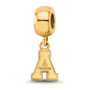 Black Bow Jewelry 14k Yellow Gold Plated Sterling Silver Appalachian State Mountaineers NCAA Bead Charm - 1 of 4