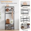31.5''Coat Rack, 3-in-1 Hall Tree with Shoe Bench - 4 of 4