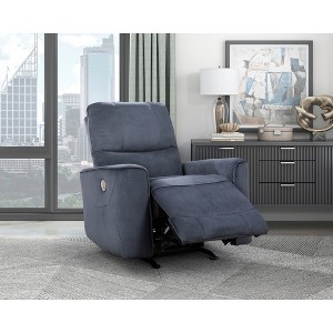 Velvet Power Rocker Reclining Chair with One-Touch Control and Removable Seat Back - 1 of 4