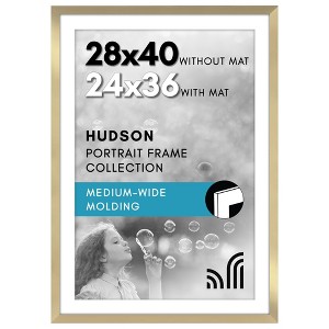 Americanflat 28x40 Poster Frame with Polished Plexiglass - Use as 24x36 ...