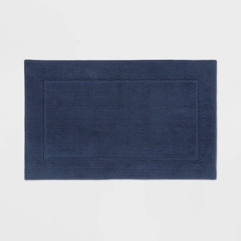 21x34 Spa Plush Bath Mat Navy - Threshold™ : Target