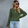 Women's Cutout Raglan Long Sleeve Sweater - Cupshe - 4 of 4