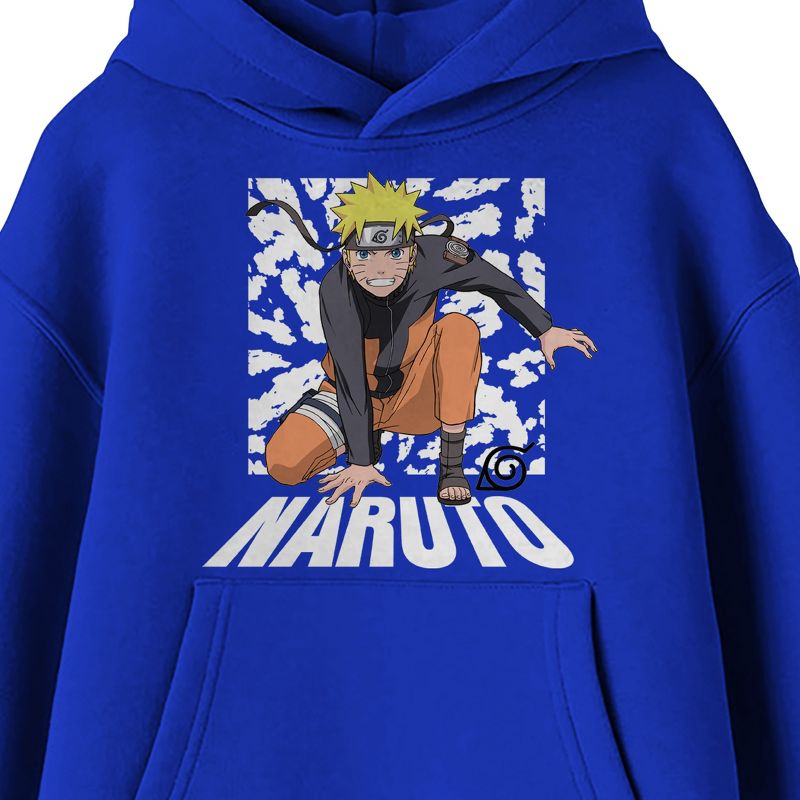 Youth Boys Naruto Shippuden Anime Cartoon Royal Blue Hoodie, 2 of 3