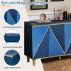 Bestier 60" Retro Buffet Cabinet with Storage, 4-Door Vintage Sideboard Cabinet with Adjustable Shelves for Dining Room, Kitchen, and Living Room - 4 of 4
