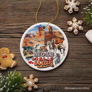 Breathtaking Desert Town Moab Ornament, Utah Nature and Landscapes Travel Souvenir and Christmas Gift| OrnamentallyYou - 1 of 4