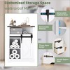 Whizmax Bathroom Floor Cabinet, Bathroom Cabinet Storage with Sliding Barn Door and 3 Drawers for Bathroom, Kitchen, Living Room, White - 4 of 4