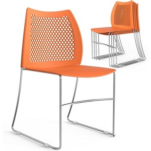 VINGLI Stackable Chairs Stackable Office Chair, Stacking Chairs for Waiting Break Room Banquet Guest - 1 of 4