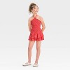 Girls' Smocked Waist Floral Tiered Skort - art class™ - 3 of 3