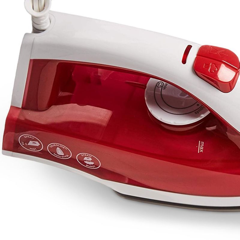 Black and Decker TrueGlide Premium Variable Compact Iron in Red with Nonstick Plate, 4 of 6