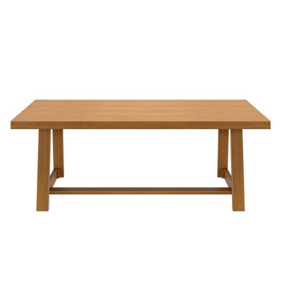 Pecan Wirebrush Solid Wood Rectangular Farmhouse Dining Table