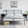 vidaXL Bedside cabinets 2 pcs Black Steel Storage Tables for Bedroom/Living Room with Ample Space & Industrial Design - 14.2"x15.4"x23.8" - 2 of 4