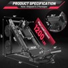 COZONY 2-in-1 Hack Squat & Leg Press Machine w/ Linear Bearing, Plate Storage, Heavy-Duty Lower-Body Trainer for Home Gym - 4 of 4