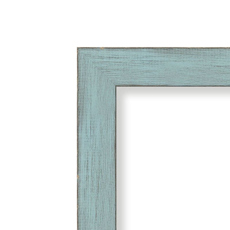 40&#34; x 29&#34; Non-Beveled Sky Blue Rustic Wood Wall Mirror - Amanti Art, 3 of 10