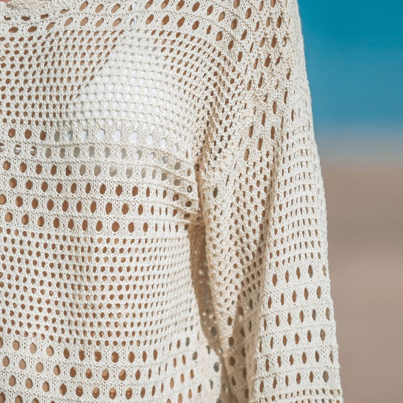Women's Seaside Whispers Crocheted Cover-Up Dress - Cupshe, 4 of 8