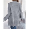 Coolmee Women's Cardigan Solid Color Long Sleeve Open Front Chunky Knit Sweater Outwear - 2 of 4