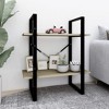 vidaXL Book Cabinet Sonoma Oak, Black Engineered Wood, Metal - 2 of 4