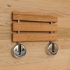 ALFI ABS16R-PC Polished Chrome 16Inch Folding Teak Wood Shower Seat Bench - 2 of 4