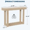 46" Farmhouse Console Table - Narrow Wooden Entryway Table w/ Natural Blonde Finish for Hallway, Foyer & Behind Couch, Easy Assembly - 2 of 4