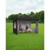 10x10 Pop Up Canopy with Removable 4 Sidewalls - Easy Up Camping Tent with One Button Push Setup for Deck, Garden, Sports, Beach, Party - 2 of 4